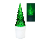 HD-134 LED candle green tree - flickering flame HOME DECOR