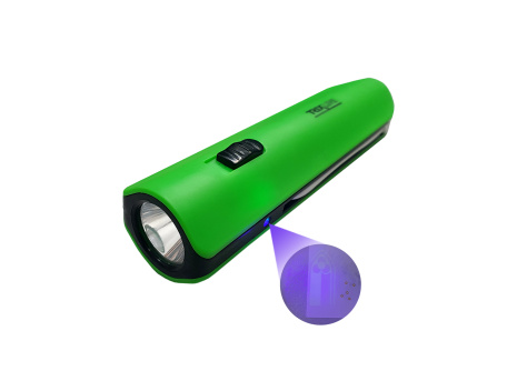 LED hand torch with UV for banknotes TR-068L green Trixline