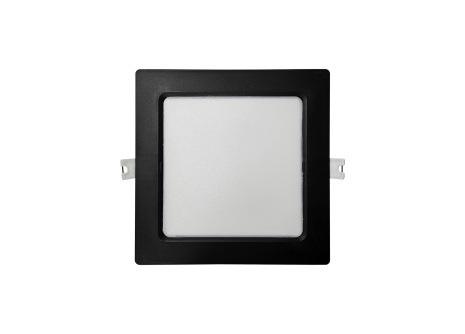 Q-59M LED panel 12W 1200lm 4000K black - square surface-mounted Qtec