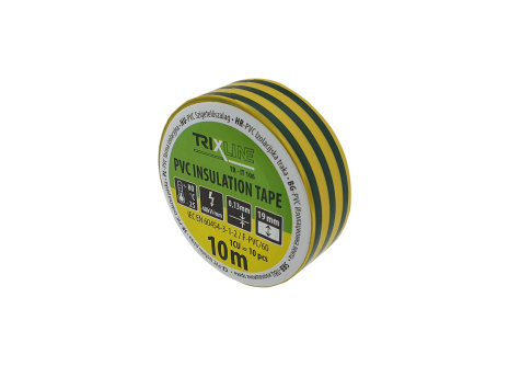PVC insulating tape TR-IT 106 10m, 0.13mm green-yellow TRIXLINE