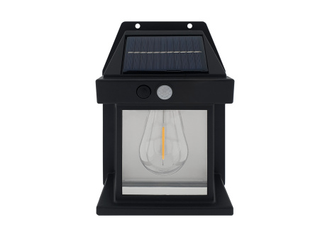 TR- 62 LED Solar wall lamp with motion sensor - black Trixline