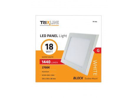 LED panel TRIXLINE TR 142 18W, square fitted 2700K