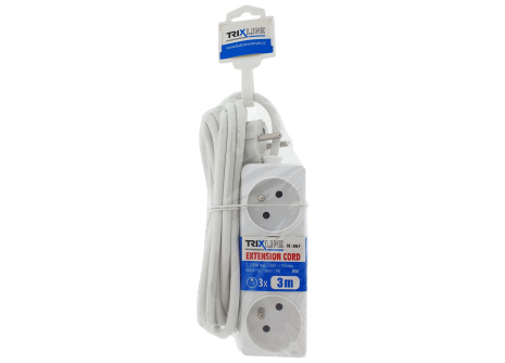 Extension lead 3 sockets, 3m, TR 306 F TRIXLINE