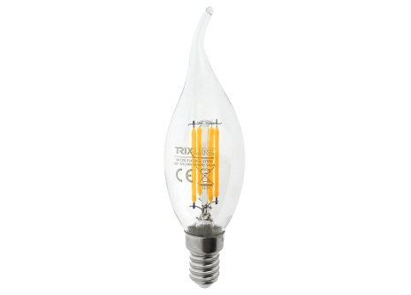 Decorative LED bulb FILAMENT Trixline 5W 600lm C35L E14 warm white