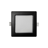Q-58M LED panel 6W 660lm 4000K black - square surface-mounted Qtec