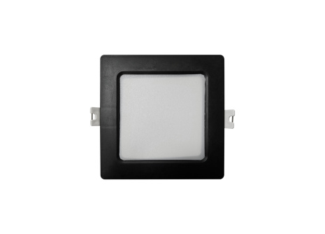 Q-58M LED panel 6W 660lm 4000K black - square surface-mounted Qtec