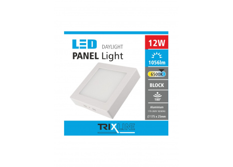 LED panel TRIXLINE 12W, square fitted 6500K