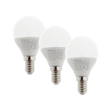 LED bulb Trixline 6W P45 E14 warm white 3 PACK