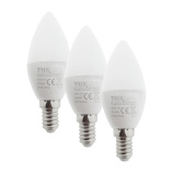LED bulb Trixline 6W C35 E14 cold white 3 PACK