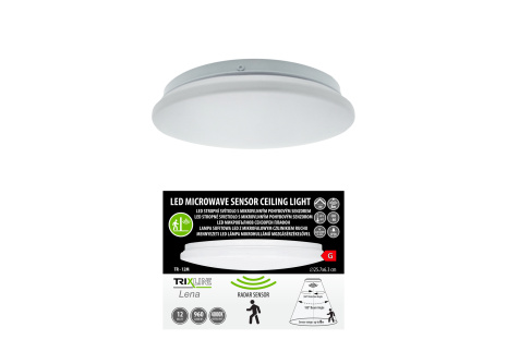 TR-12M LED ceiling 12W/960lm/4000K sensor, round light - white Trixline LENA