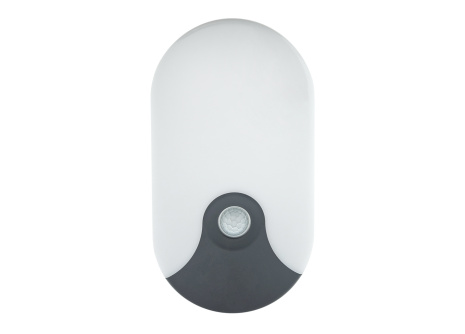 Q-181AD LED 18W/1440lm/4000K wall-mounted, sensor, oval light - grey QTEC