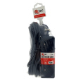 Extension cord black 3 sockets, 5m, Q-361F QTEC