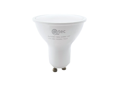 LED bulb Qtec 8W GU10 736lm neutral white