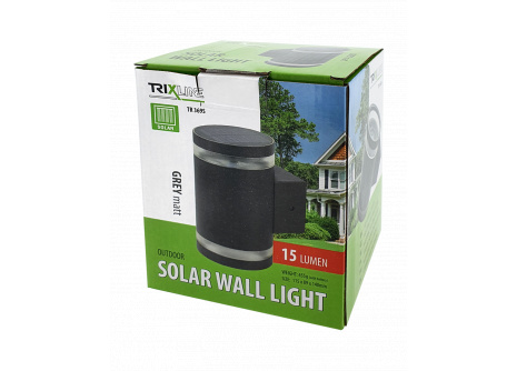 TRIXLINE Solar wall light HD - 369S gray matt