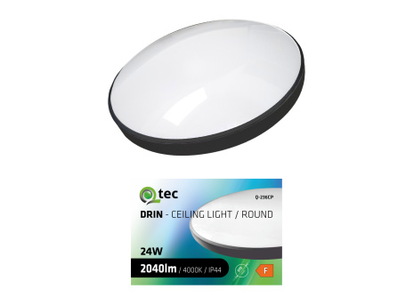 LED lamp QTEC Q-236CP 24W 4000K ø37cm/round black