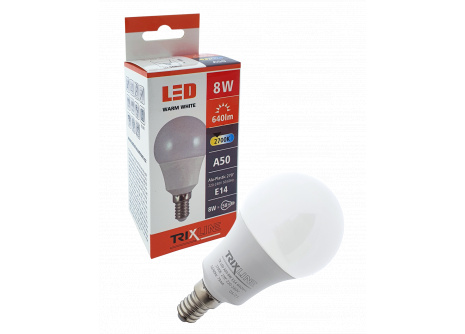 LED bulb Trixline 8W E14 A50 warm white