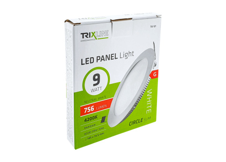LED panel TRIXLINE TR 101 9W, circular built-in 4200K