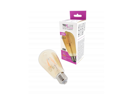 Decorative LED bulb FILAMENT Trixline ST-64, 4W E27 GOLD