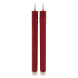 Long LED candles - red, 2 pcs HOME DECOR HD-115