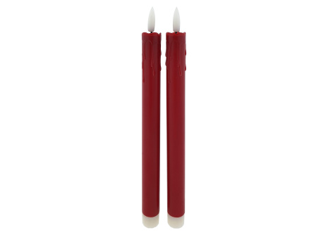 Long LED candles - red, 2 pcs HOME DECOR HD-115