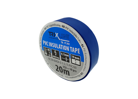 PVC insulating tape TR-IT 202 20m, 0.13mm blue TRIXLINE