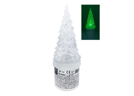 HD-134 LED tree candle - green flickering flame HOME DECOR