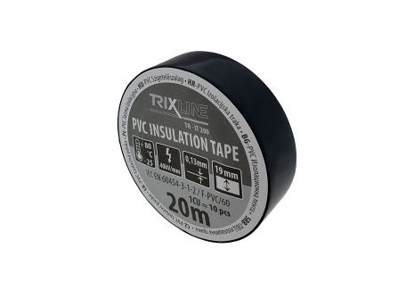 PVC insulating tape TR-IT 200 20m, 0.13mm black TRIXLINE