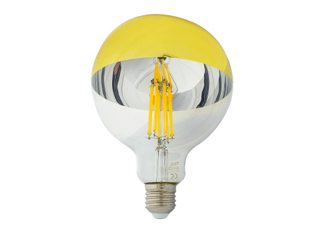 LED bulb Trixline DECOR MIRROR G125, 12W GOLD