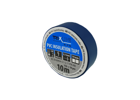 PVC insulating tape TR-IT 102 10m, 0.13mm blue TRIXLINE