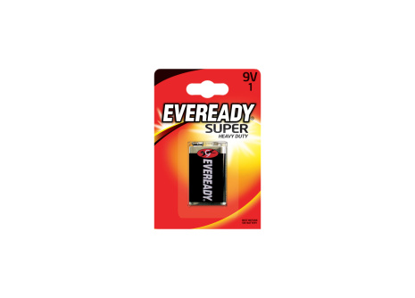 Battery EVEREADY 9V 6F22 zinc chloride 1pc Energizer