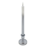 Long LED candle - white-silver HOME DECOR HD-119SS