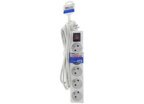 Extension lead 5 sockets with switch, 3m, TR 311 F TRIXLINE