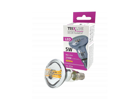 Decorative LED bulb FILAMENT Trixline R50, 5W E14 warm white