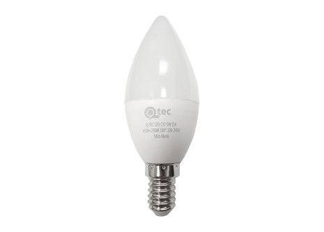 LED bulb Qtec 5W C37 E14 warm white