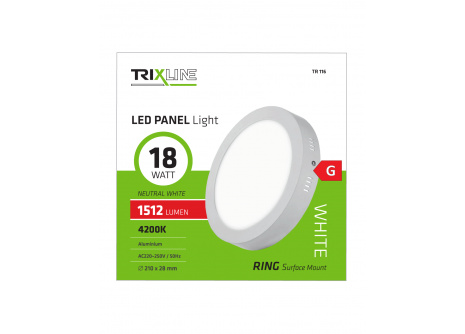 LED panel TRIXLINE TR 116 18W, circular mounted 4200K