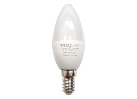 LED bulb Trixline 6W 540lm E14 C35 warm white