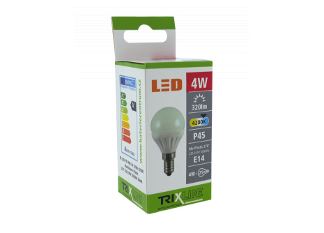 LED bulb Trixline 4W E14 P45 neutral white