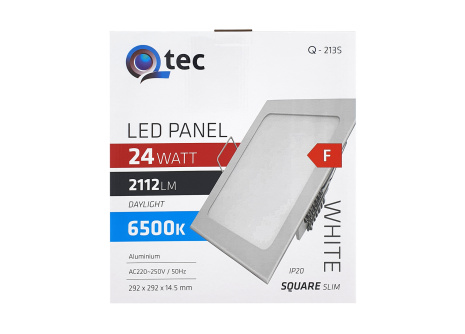 LED panel Qtec Q-213S 24W, square built-in 6500K