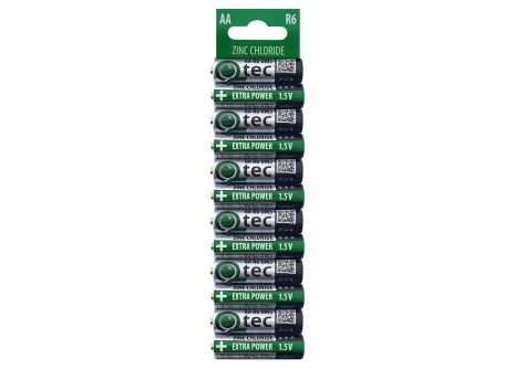 QTEC AA/12pcs R6/UM3 Extra power Zinc chloride battery