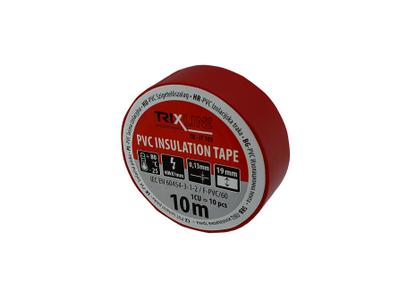 PVC insulating tape TR-IT 105 10m, 0.13mm red TRIXLINE