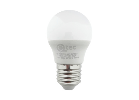 LED bulb Qtec 5W G45 E27 2700K
