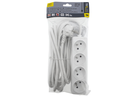 Extension lead 4 sockets, 5m, TR 714 F