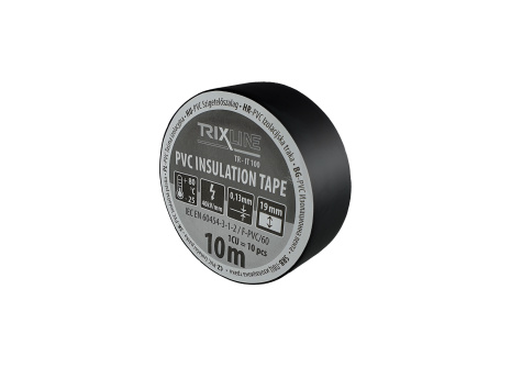 PVC insulating tape TR-IT 100 10m, 0.13mm black TRIXLINE