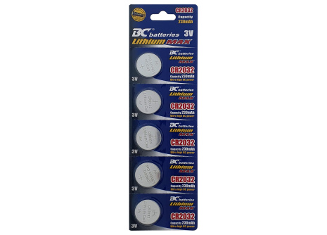 Lithium button 3V battery BC batteries CR2032
