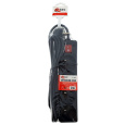 Extension cord black 4 sockets with switch, 2m, Q-353F QTEC