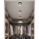 Q-13DL LED ceiling light 5W - black, circular - QTEC