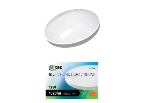 LED lamp QTEC Q-230CP 12W 4000K ø25cm/circular white