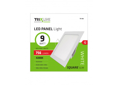 LED panel TRIXLINE TR 108 9W, square built-in 4200K