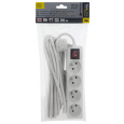 Extension lead 4 sockets with switch, 5m, TR 715 F