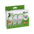 LED bulbs 10W/920lm/A60/E27 neutral white 3 PACK Qtec